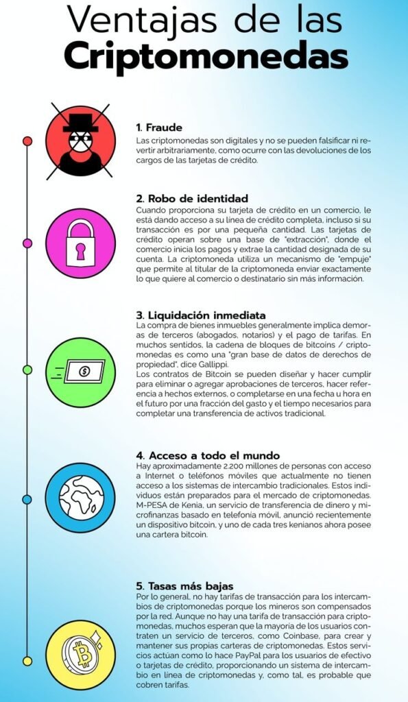 ventajas de las criptomonedas